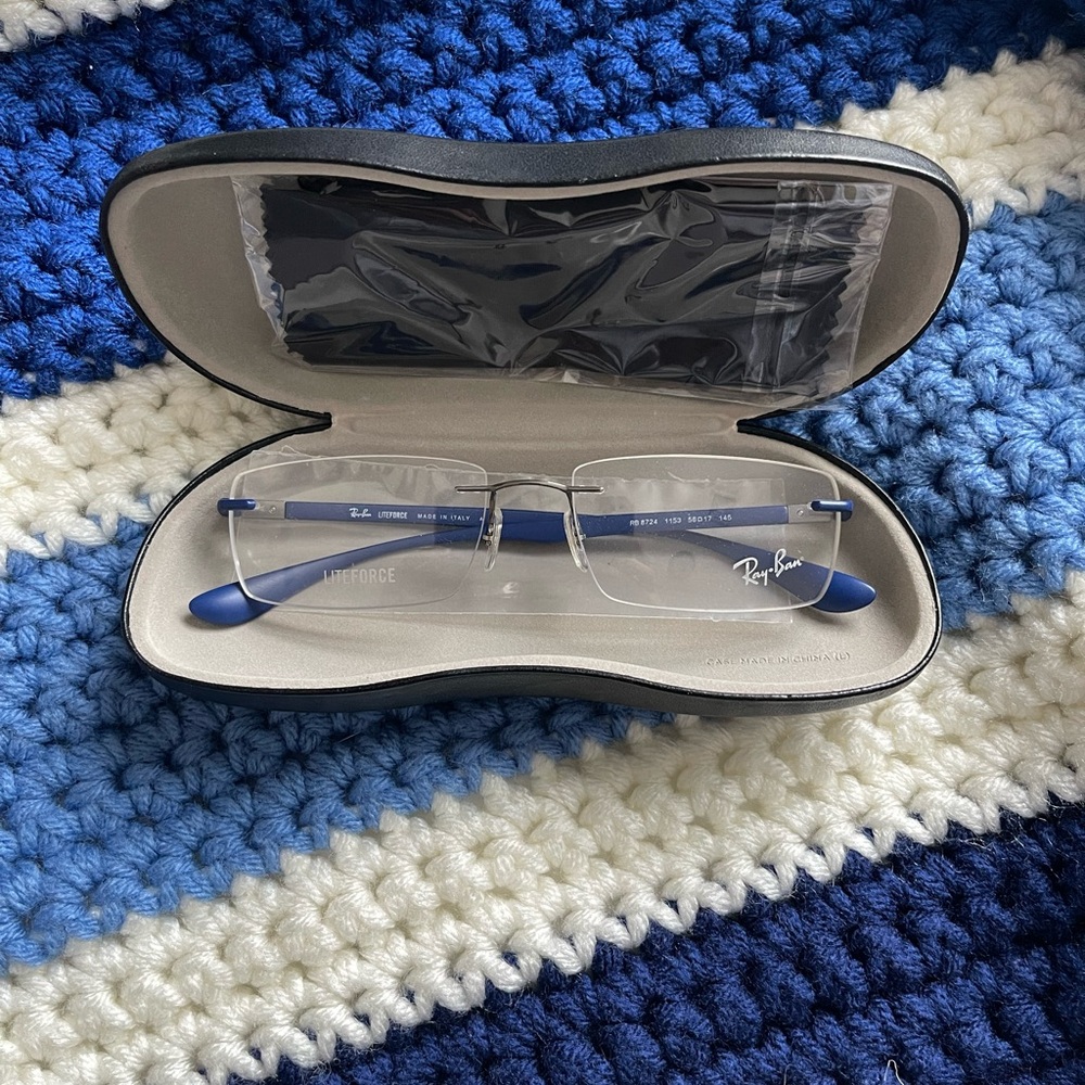 Ray-Ban Blue LITEFORCE Eyeglasses with Case